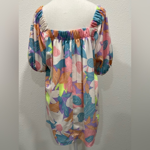 ENTRO Square Neck Floral Top EUC - Picture 4 of 8